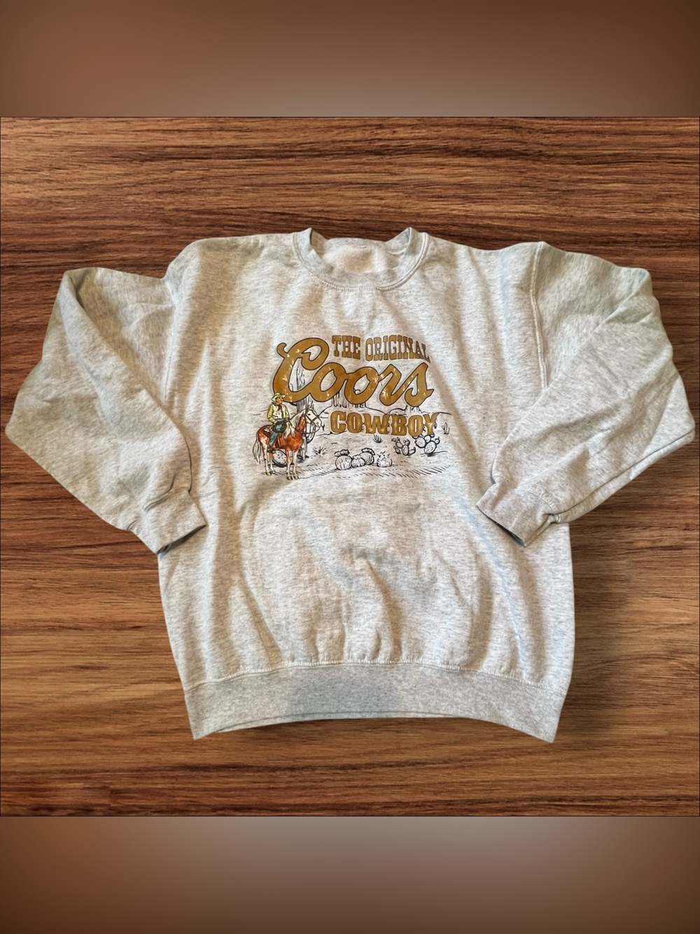 ☑️ Original Coors Cowboy Western Graphic Sweatshirt Estimated Medium
